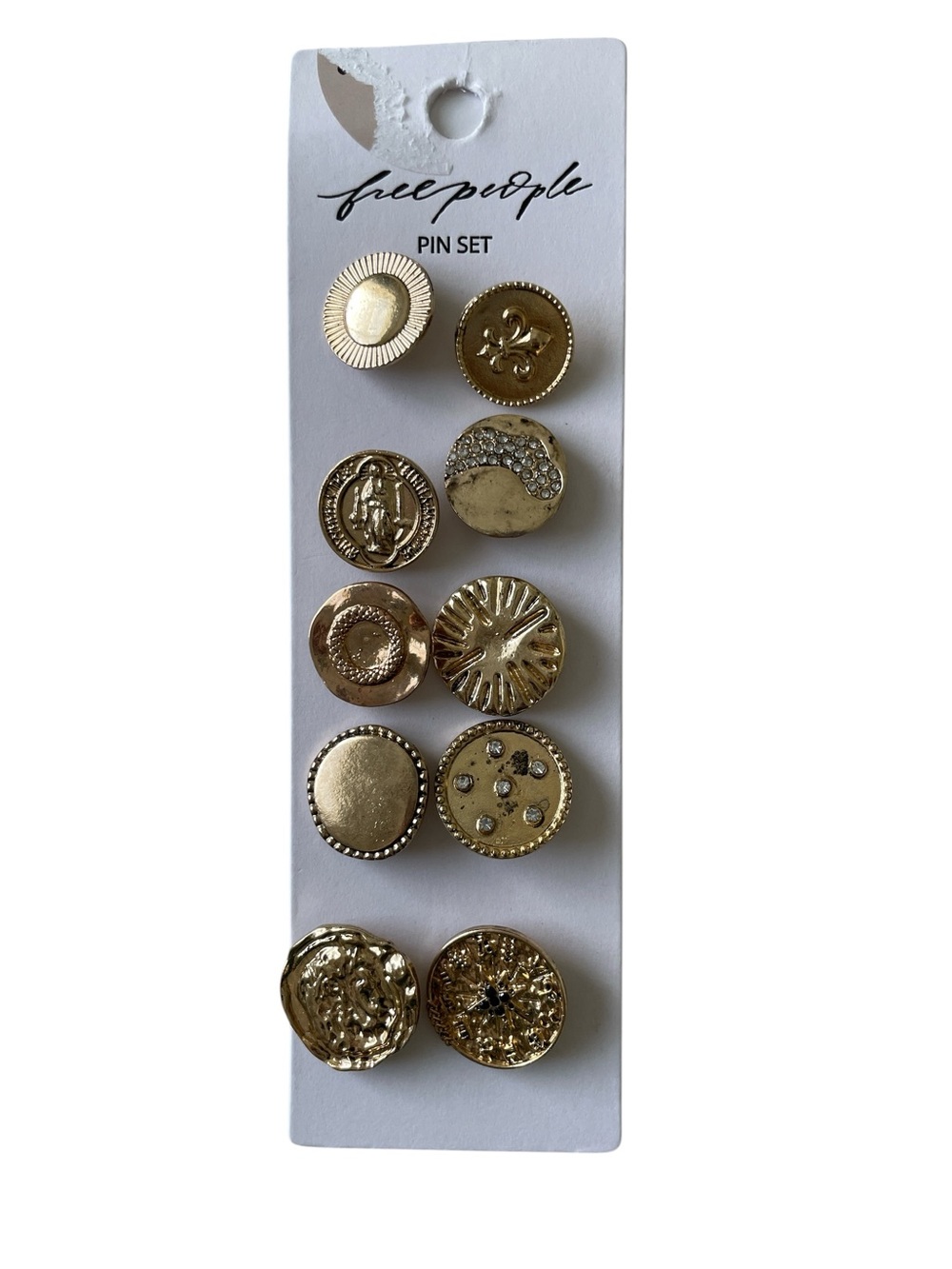 Free People Just My Style Gold Pin Set - Picture 4 of 5